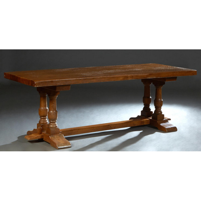 Appraisal: French Carved Oak Monastery Table early th c the in