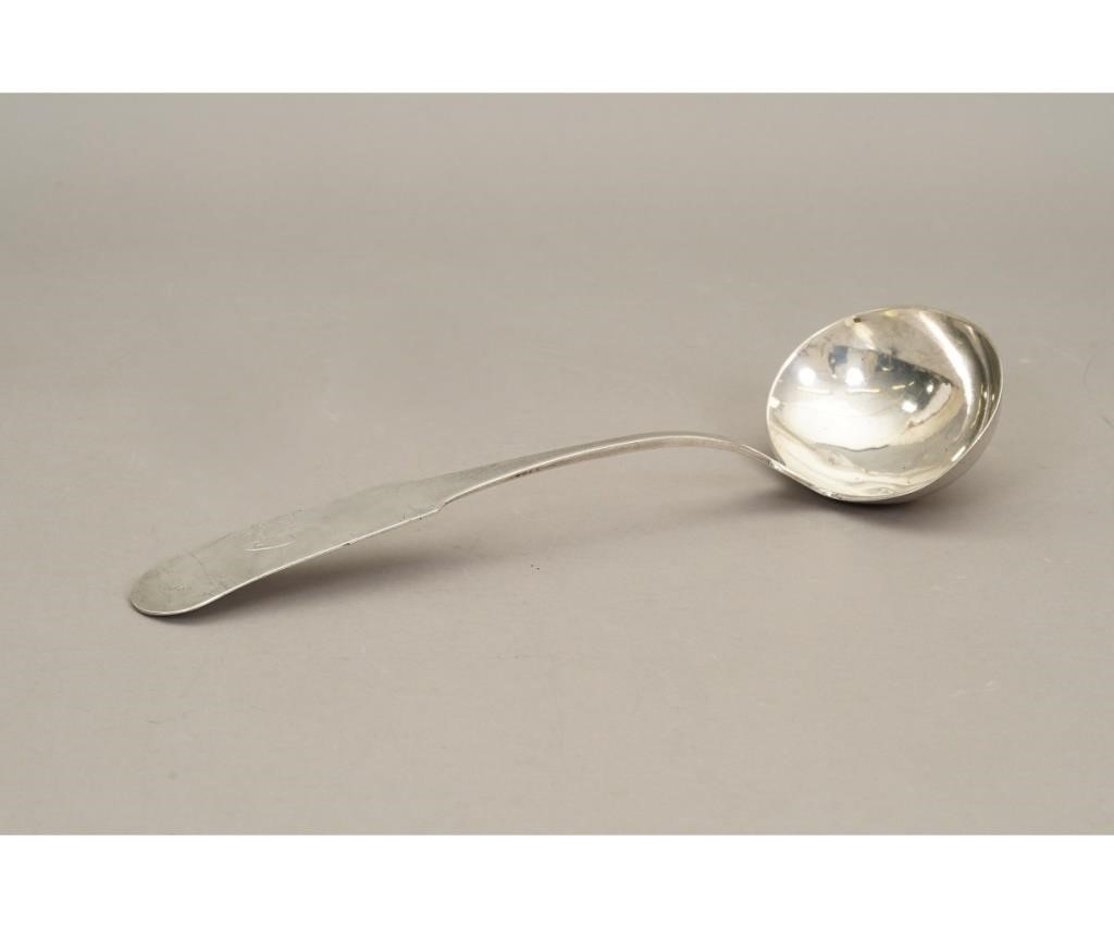 Appraisal: Large coin silver ladle by Thomas Whartenby Philadelphia circa l