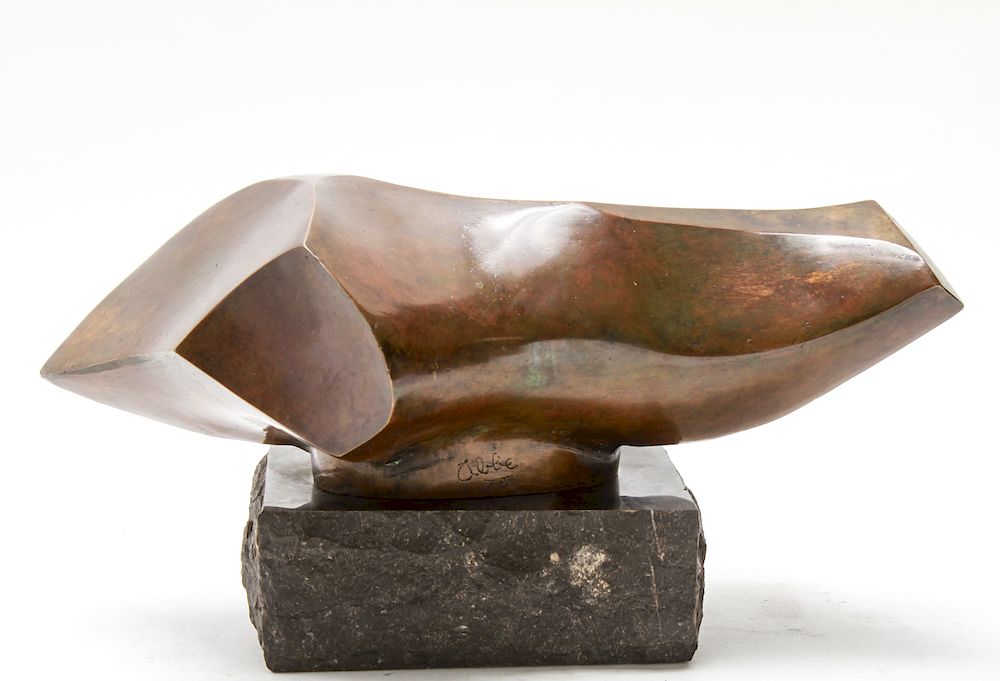 Appraisal: Martin Abbe Modern Abstract Bronze Sculpture Martin Abbe American XX