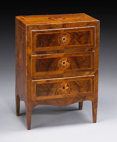 Appraisal: An Italian Neoclassical inlaid walnut commode Neapolitan late th early