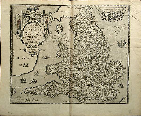 Appraisal: MAPS - BRITAIN Ortelius Abraham Angliae regni florentissimi nova descriptio