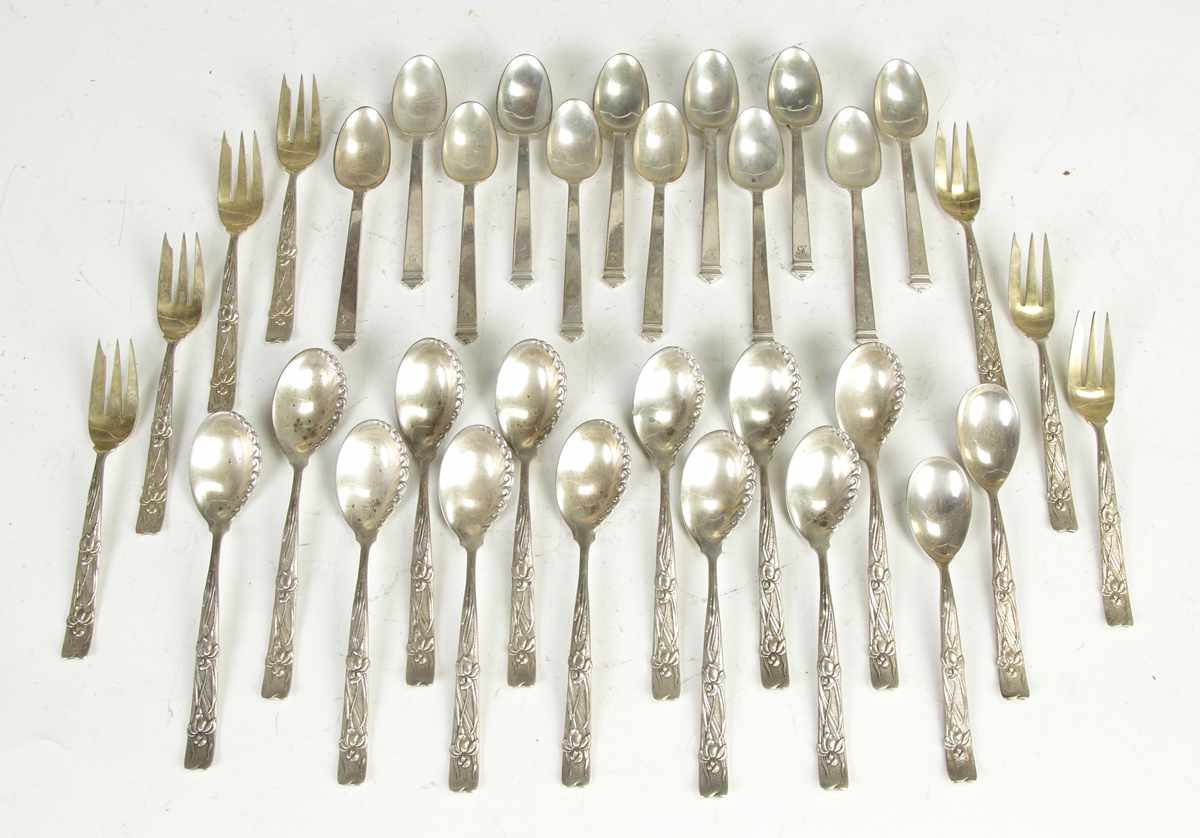 Appraisal: Tiffany Co Spoons Forks ozt Ice cream spoons '' misc