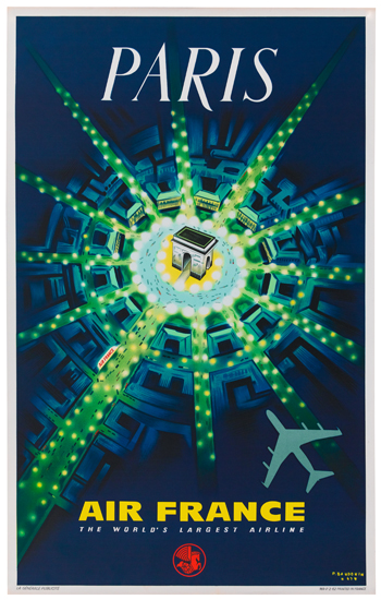 Appraisal: VARIOUS ARTISTS AIR FRANCE Group of Posters Circa Each approximately