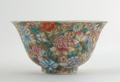 Appraisal: A Chinese famille rose bowl painted with a mille fleurs