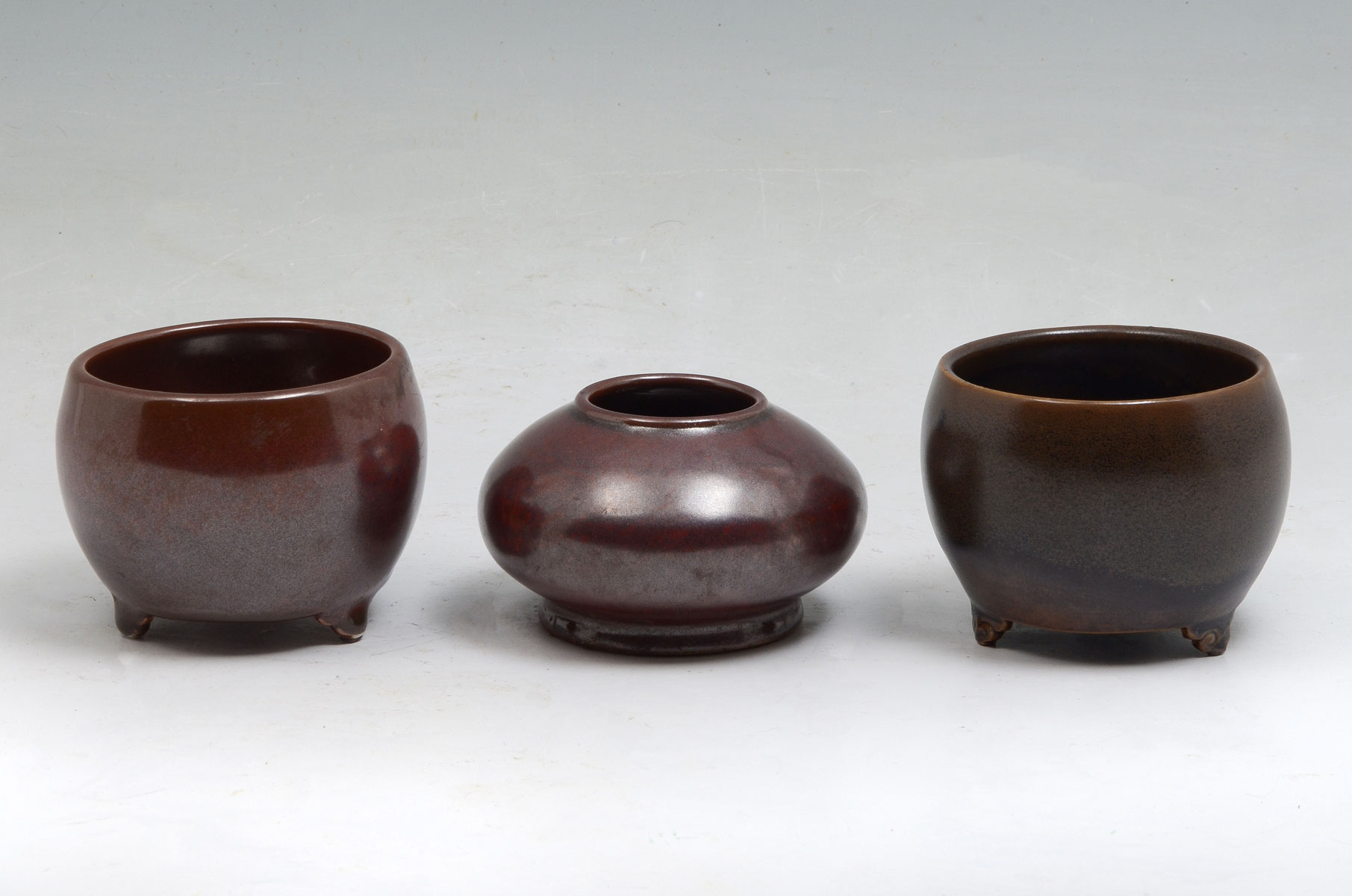 Appraisal: PC CHINESE BROWN GLAZED BOWLS Pc Chinese brown glazed porcelain