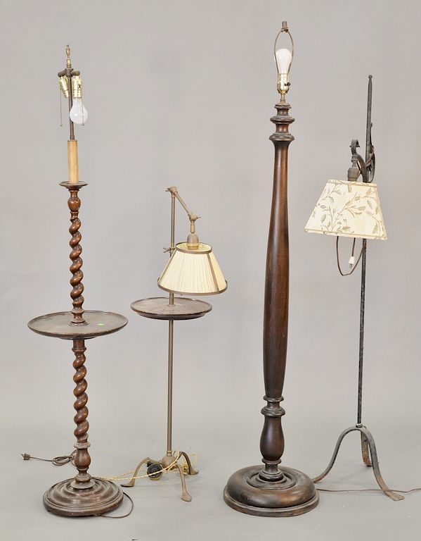 Appraisal: Group of five floor lamps ht in to in Group