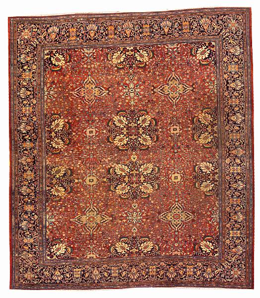 Appraisal: A Fereghan Sarouk Central Persia late th century size approximately