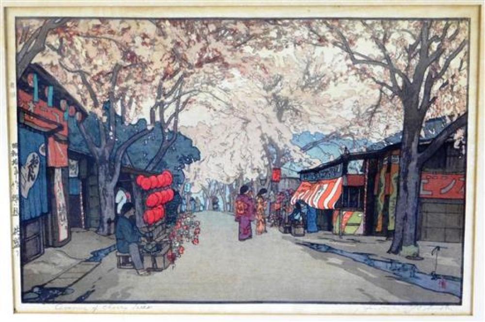 Appraisal: ASIAN Hiroshi Yoshida Japan - color woodblock print Avenue of