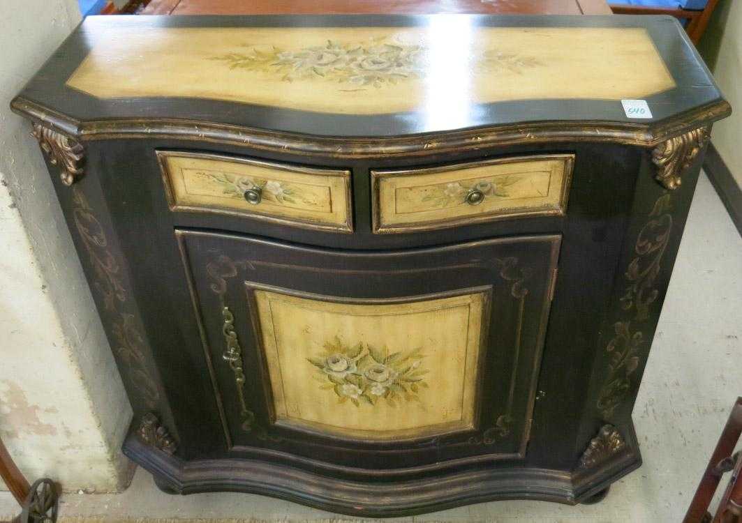 Appraisal: A PAINT DECORATED CONSOLE CABINET European design made in China