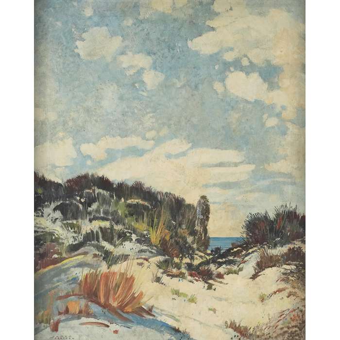 Appraisal: James McCracken American - Indiana Dunes c oil on canvas