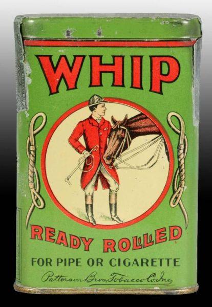 Appraisal: Whip Vertical Pocket Tobacco Tin Description Manufactured by the Patterson