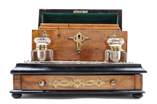 Appraisal: Sale Lot A Brass Mounted Writing Box having a domed