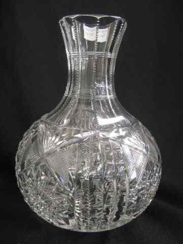 Appraisal: Brilliant Period Cut Glass Wine Carafe hobstar diamond fan step-cut