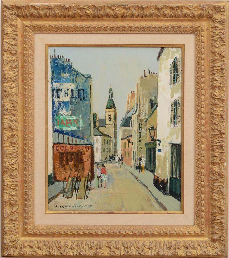 Appraisal: JACQUES BOUYSSOU - PARIS RUE DES FRANCES BOURGEOIS Oil on