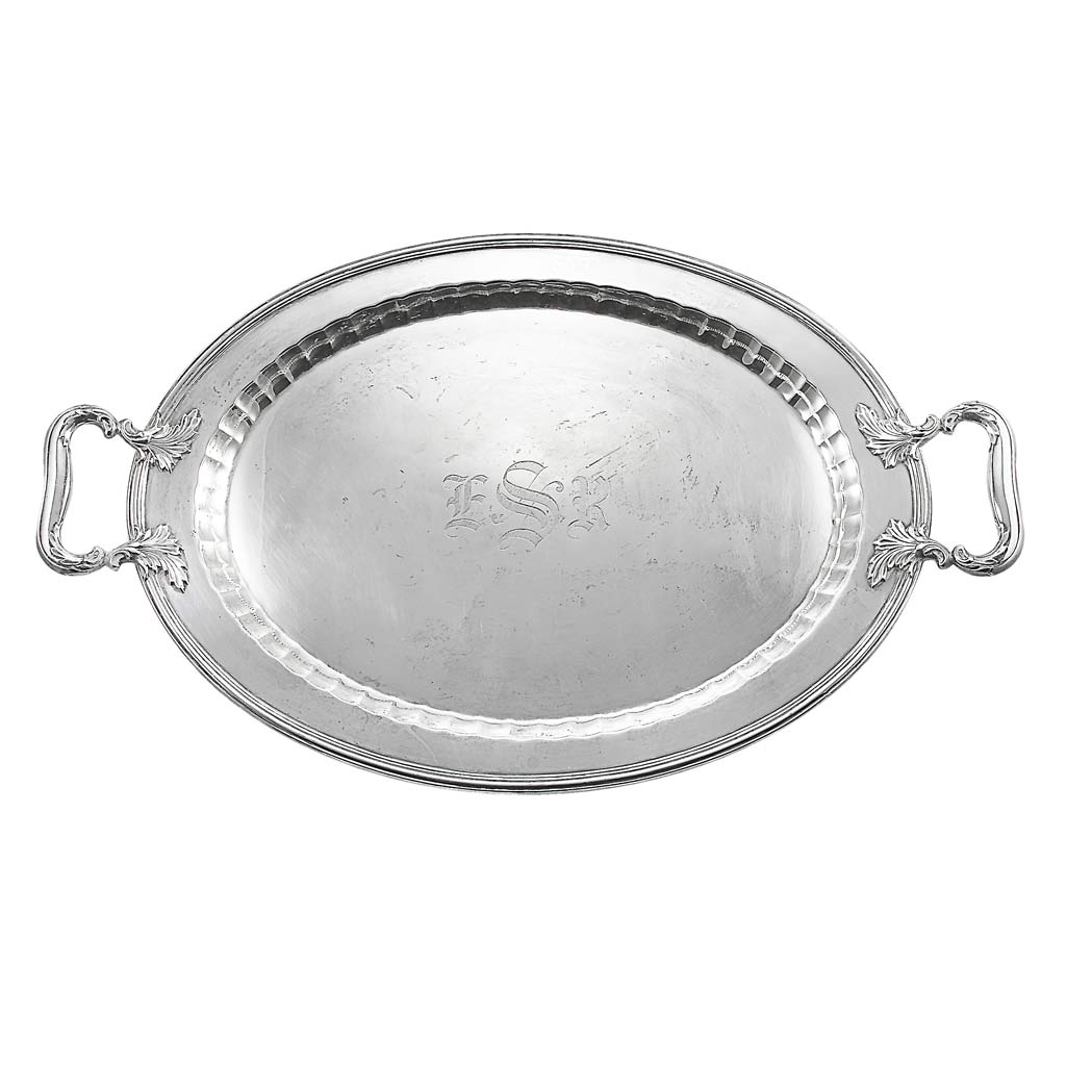 Appraisal: Towle Sterling Silver Tea Tray Of oval form with foliate