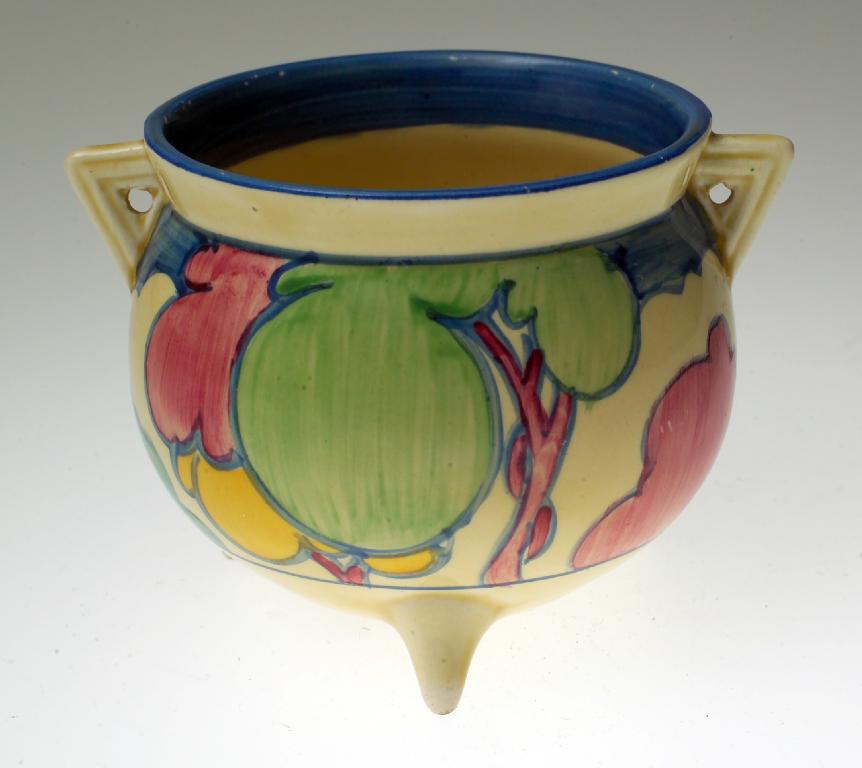 Appraisal: CLARICE CLIFF BIZARRE SUGAR BOWL IN THE PASTEL AUTUMN PATTERN