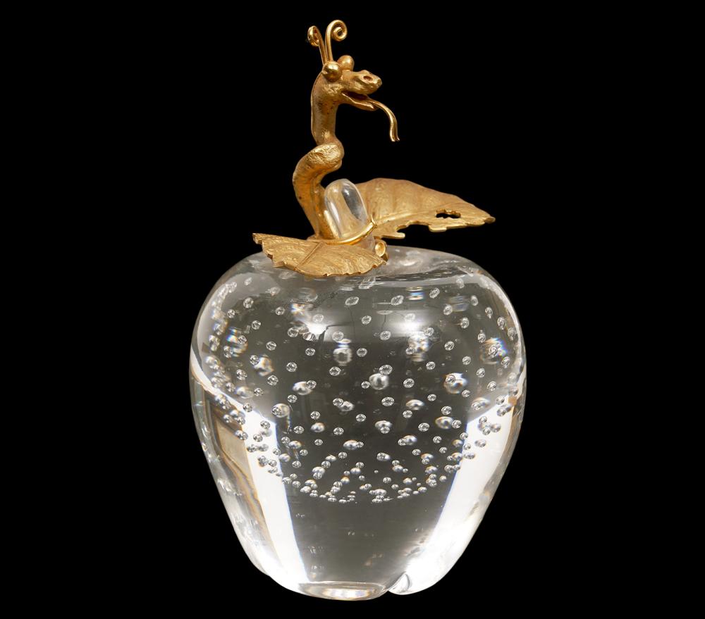 Appraisal: STEUBEN GLASS K YG 'APPLE OF EDEN'Steuben 'Apple of Eden'