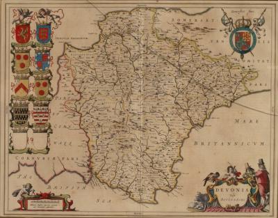 Appraisal: Johannes Blaeu Devonia vulgo Devon-Shire Amsterdam circa engraved map with