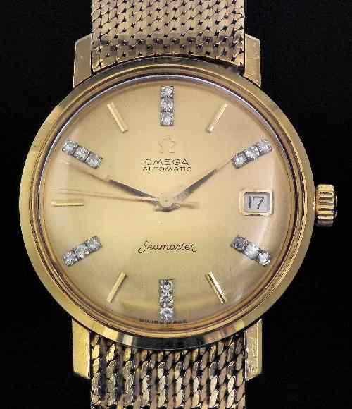 Appraisal: A modern gentleman's Omega ''Seamaster'' automatic wristwatch in k gold