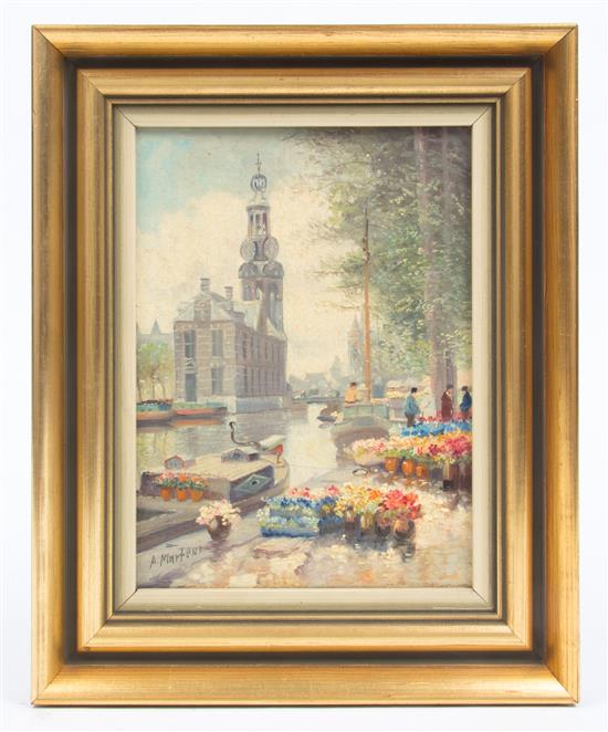 Appraisal: Sale Lot A Martens th century City Scene oil on