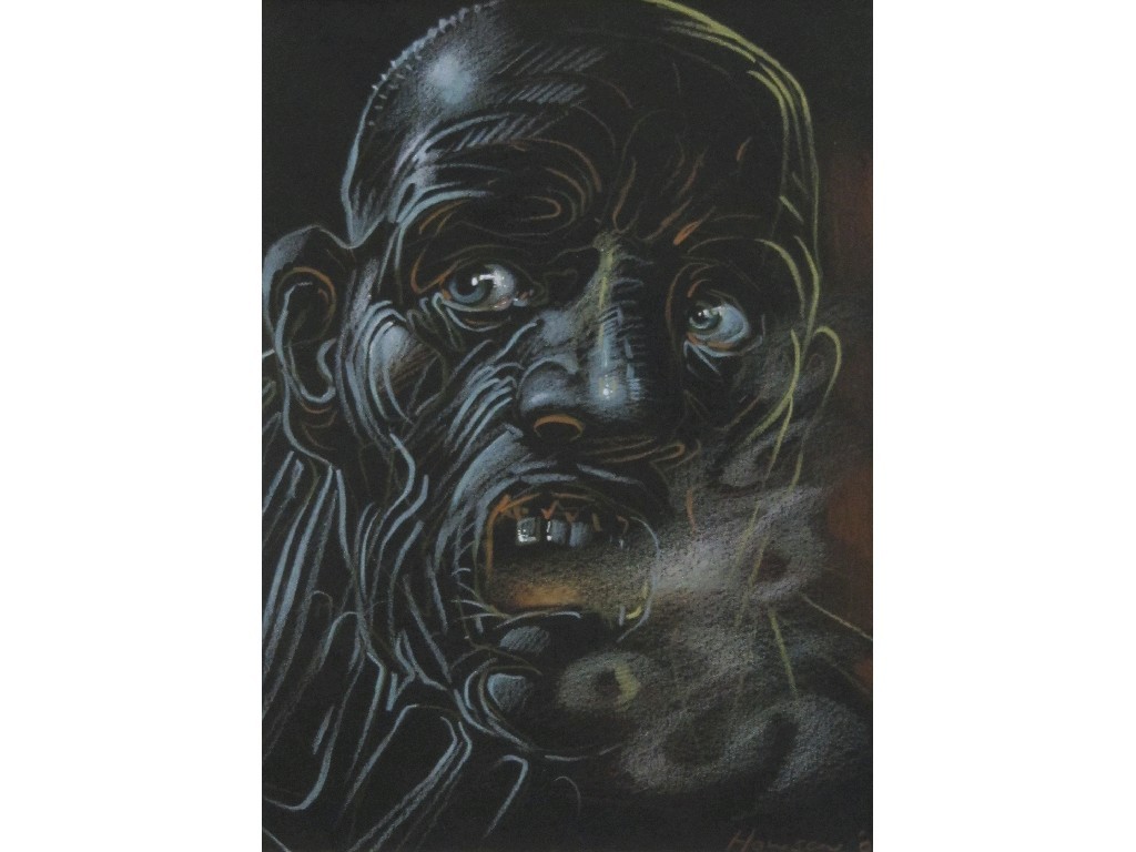 Appraisal: PETER HOWSON b Pastel 'Smoky Breath' signed and dated x