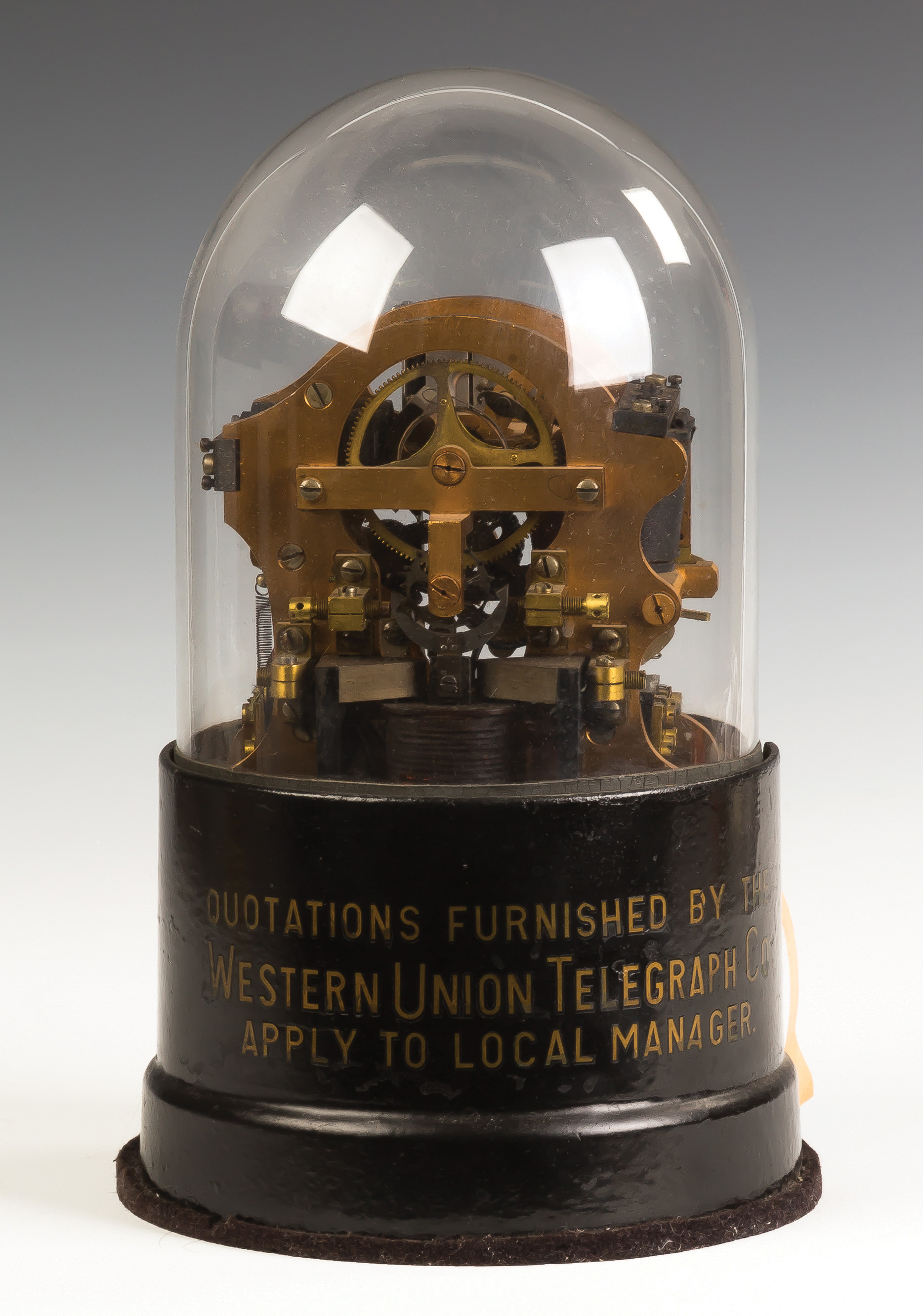 Appraisal: Original Thomas Edison Stock Ticker for the Western Union Telegraph