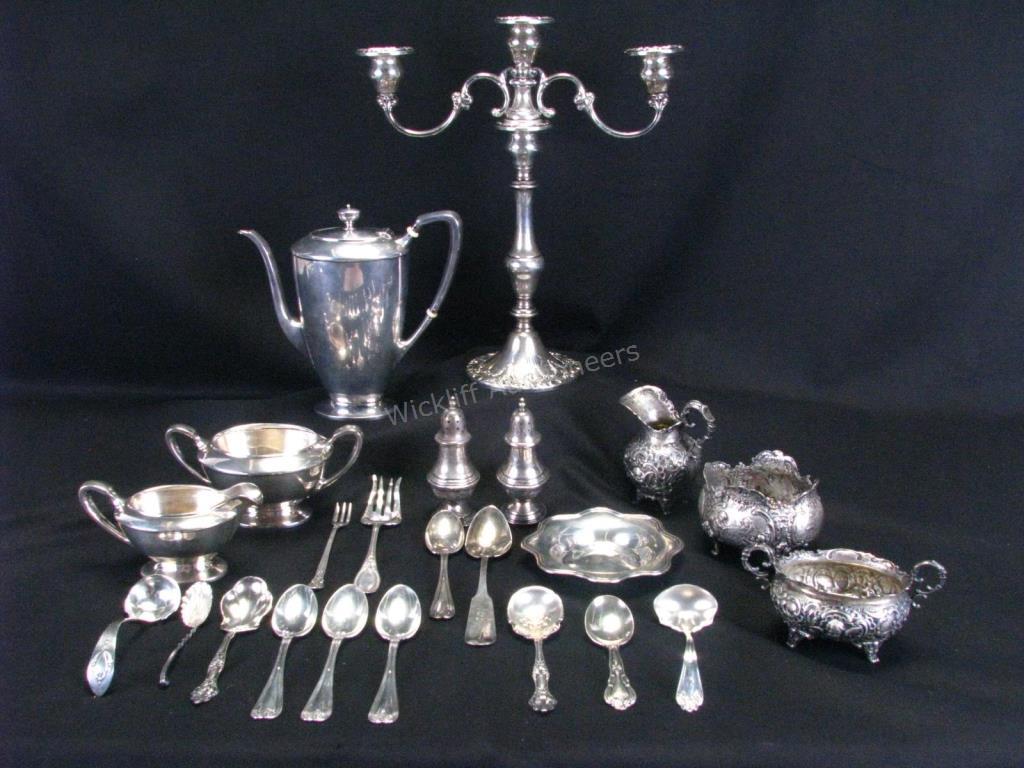 Appraisal: Group of Sterling Tableware and Flatware pieces total including Gorham