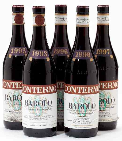 Appraisal: Barolo total bottlesVintage Giacomo Conterno Cascina Francia lbsl Vintage Giacomo