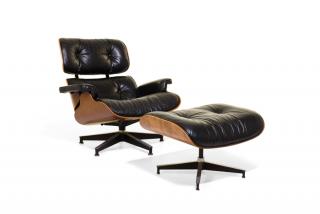 Appraisal: A CHARLES AND RAY EAMES ROSEWOOD LOUNGE CHAIR AND OTTOMAN