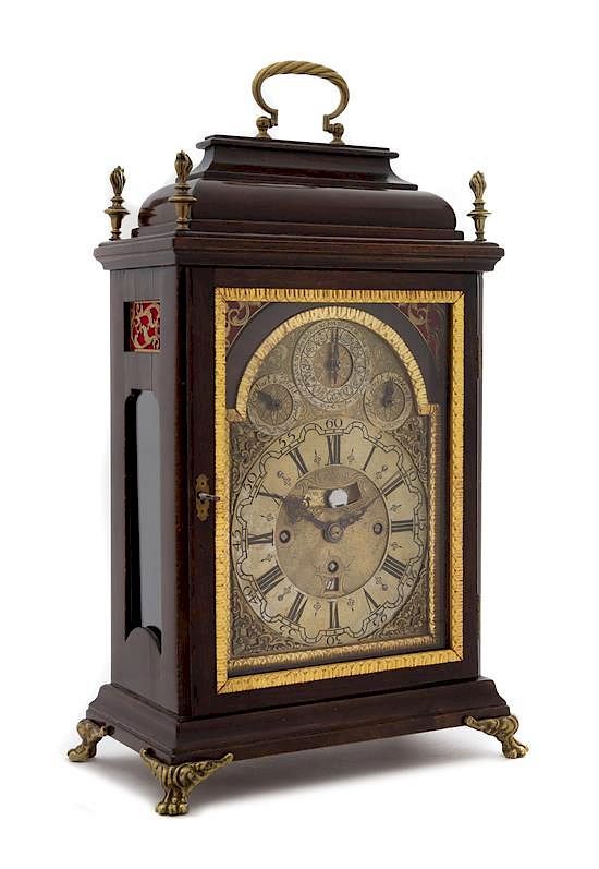 Appraisal: An Austrian Gilt Bronze Mounted Mahogany Table Clock Height x