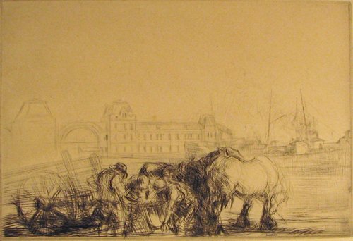 Appraisal: Artist Blampied Edmund Title Ostend Medium drypoint etching Dimensions x