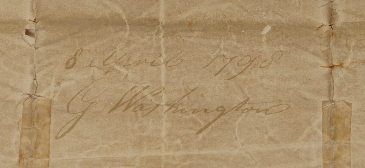 Appraisal: IMPORTANT GEORGE WASHINGTON DOUBLE SIGNED LETTER Handwritten letter from George