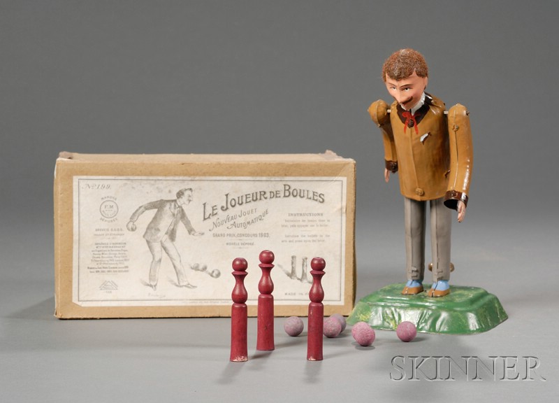 Appraisal: Martin Le Joueur De Boules Painted Tin Bowler Toy in