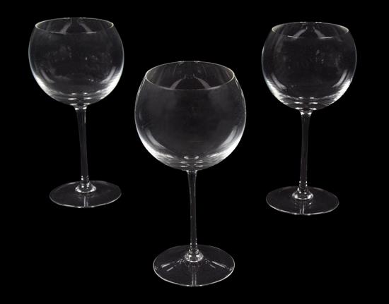 Appraisal: Sale Lot A Set of Fifteen Glass Wine Glasses Height