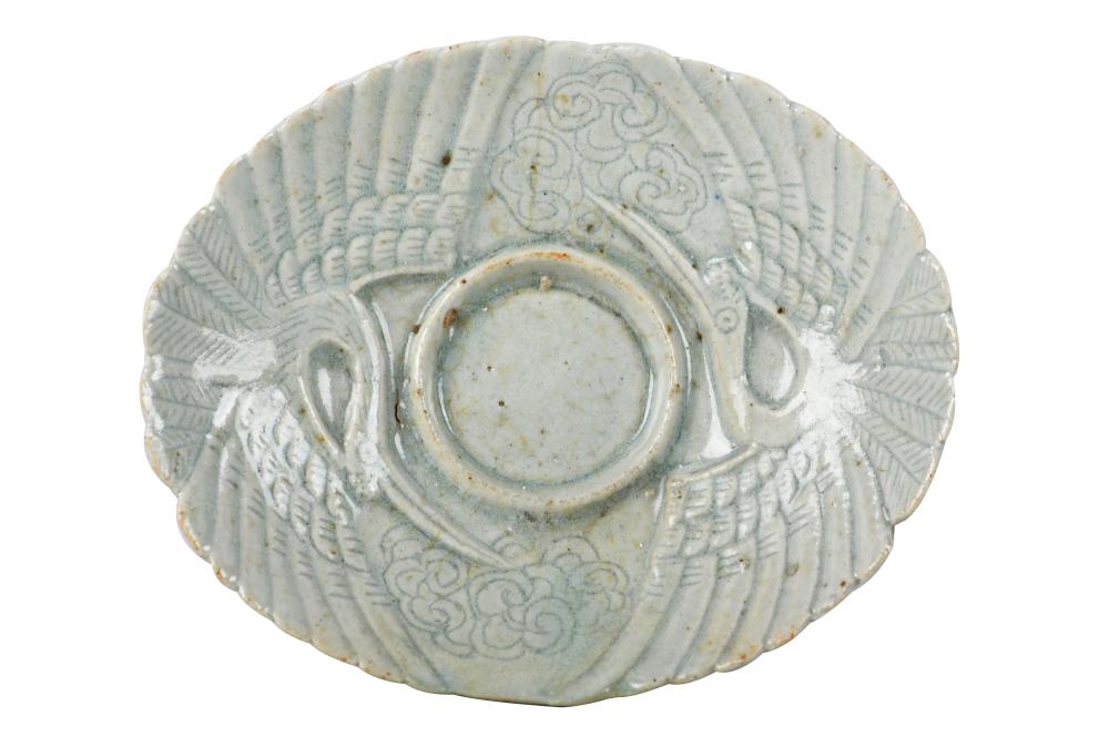 Appraisal: KOREAN CERAMIC BIRD DISHCondition surface wear to base a few