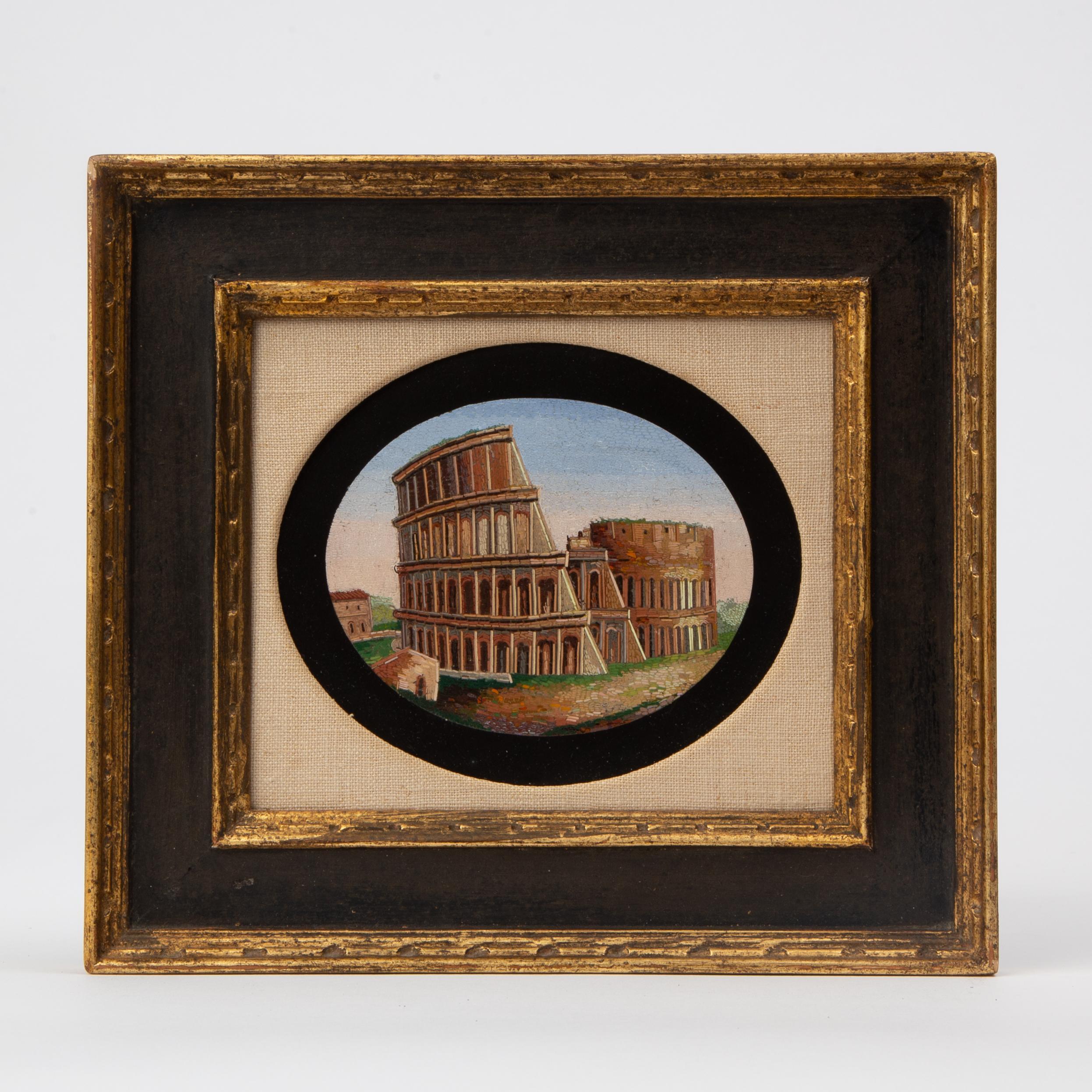 Appraisal: TH C PIETRA DURA 'COLOSSEUM' GRAND TOUR MICROMOSAIC A fine