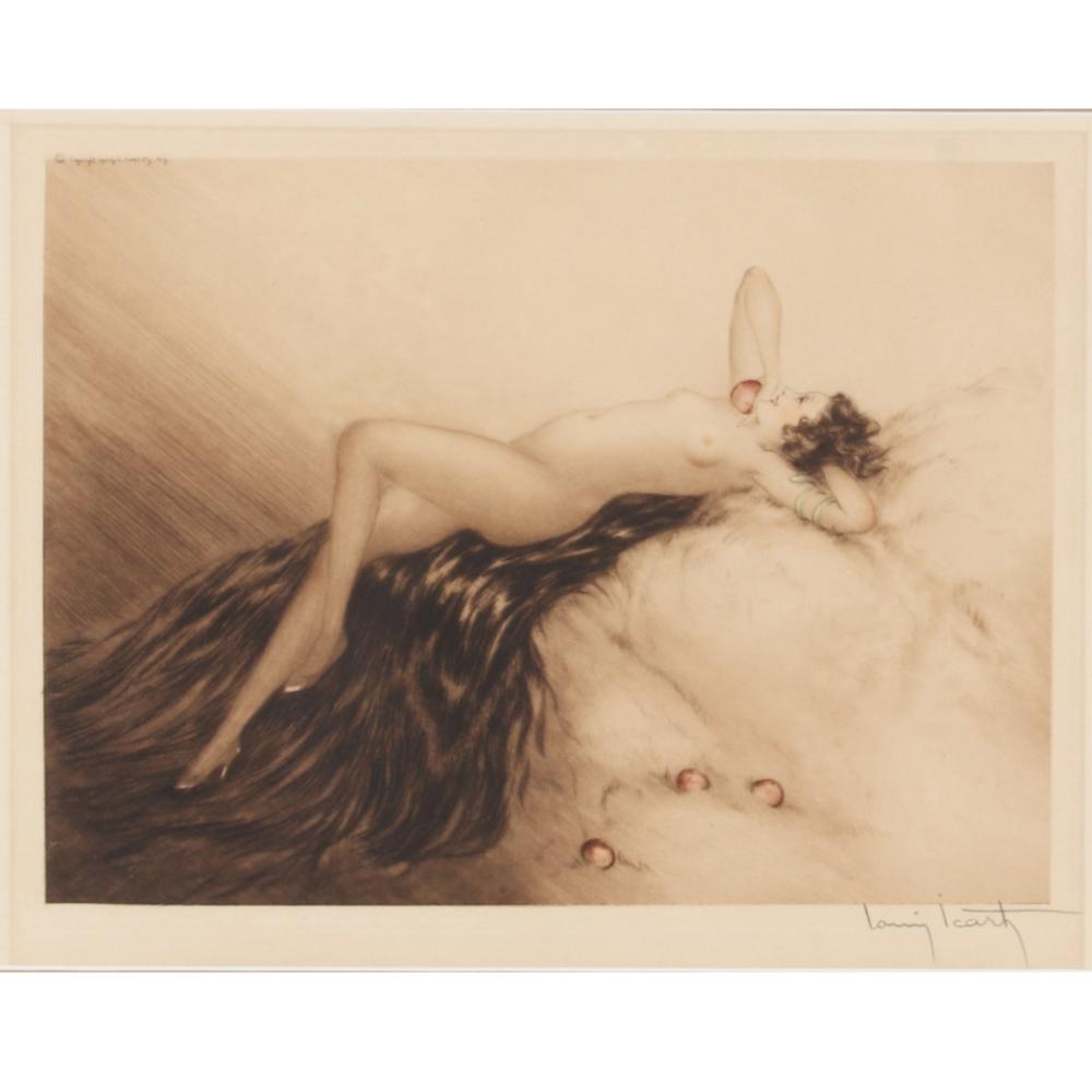 Appraisal: LOUIS ICART FRENCH - EVE ETCHING AND AQUATINT X IMAGE