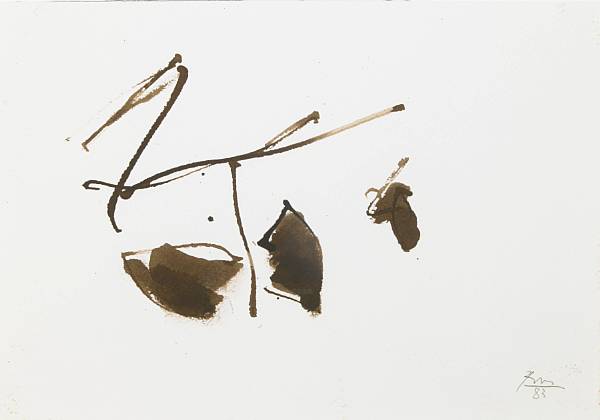 Appraisal: Robert Motherwell American - Untitled D - signed with initials