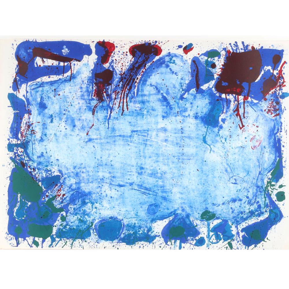 Appraisal: SAM FRANCIS AMERICAN - HAPPY DEATH STONE LITHOGRAPH H X