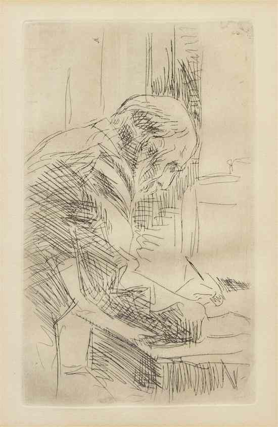 Appraisal: Pierre Bonnard French - Le Graveur etching x inches