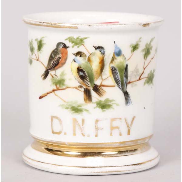 Appraisal: Ornithologist D N Fry hand decorated birds on branch occupational