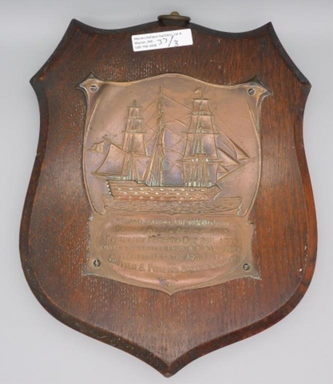 Appraisal: LORD NELSON COMMEMORATIVE ITEMS EARLY THcentury To include copper plaque