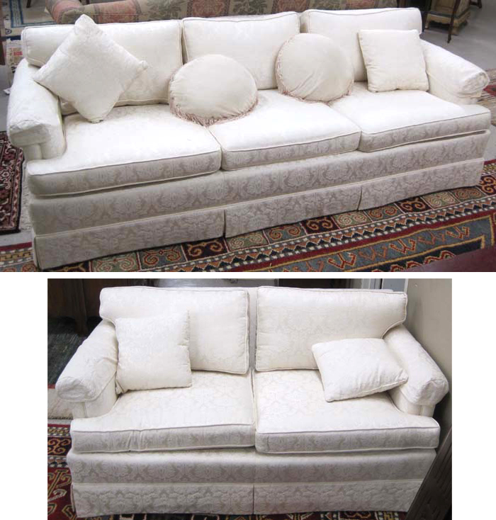 Appraisal: SOFA AND LOVESEAT SET American th century contemporary with matching