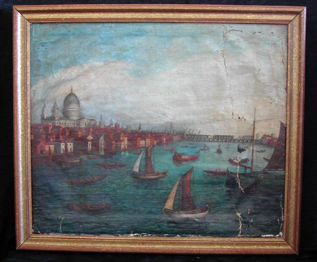 Appraisal: Italian School th Century Venetian Harbor View oil on canvas