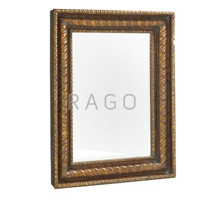 Appraisal: JOHN RICHARD Hall mirror with molded rope frame USA s