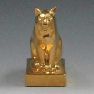 Appraisal: Rookwood Golden Cat marked Rookwood bottom reads Golden Cat Rookwood