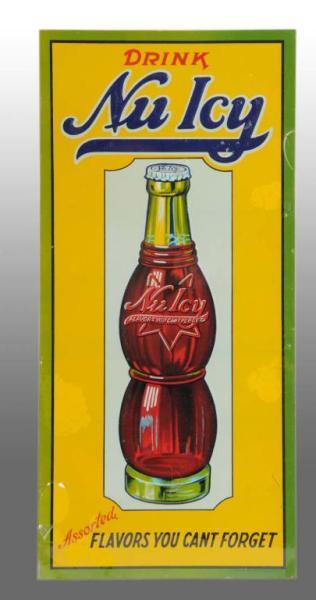 Appraisal: Embossed Tin Nu Icy Sign with Bottle Description s to