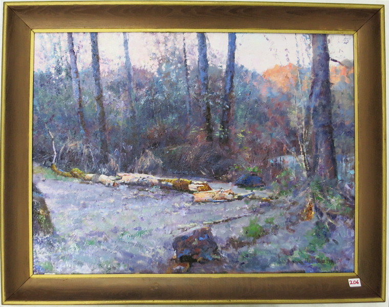 Appraisal: OLEG ULITSKIY OIL ON CANVAS Ukraine Washington born Forest interior