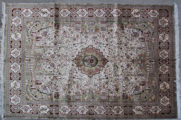 Appraisal: A Kashan style rug size approximately ft x ft