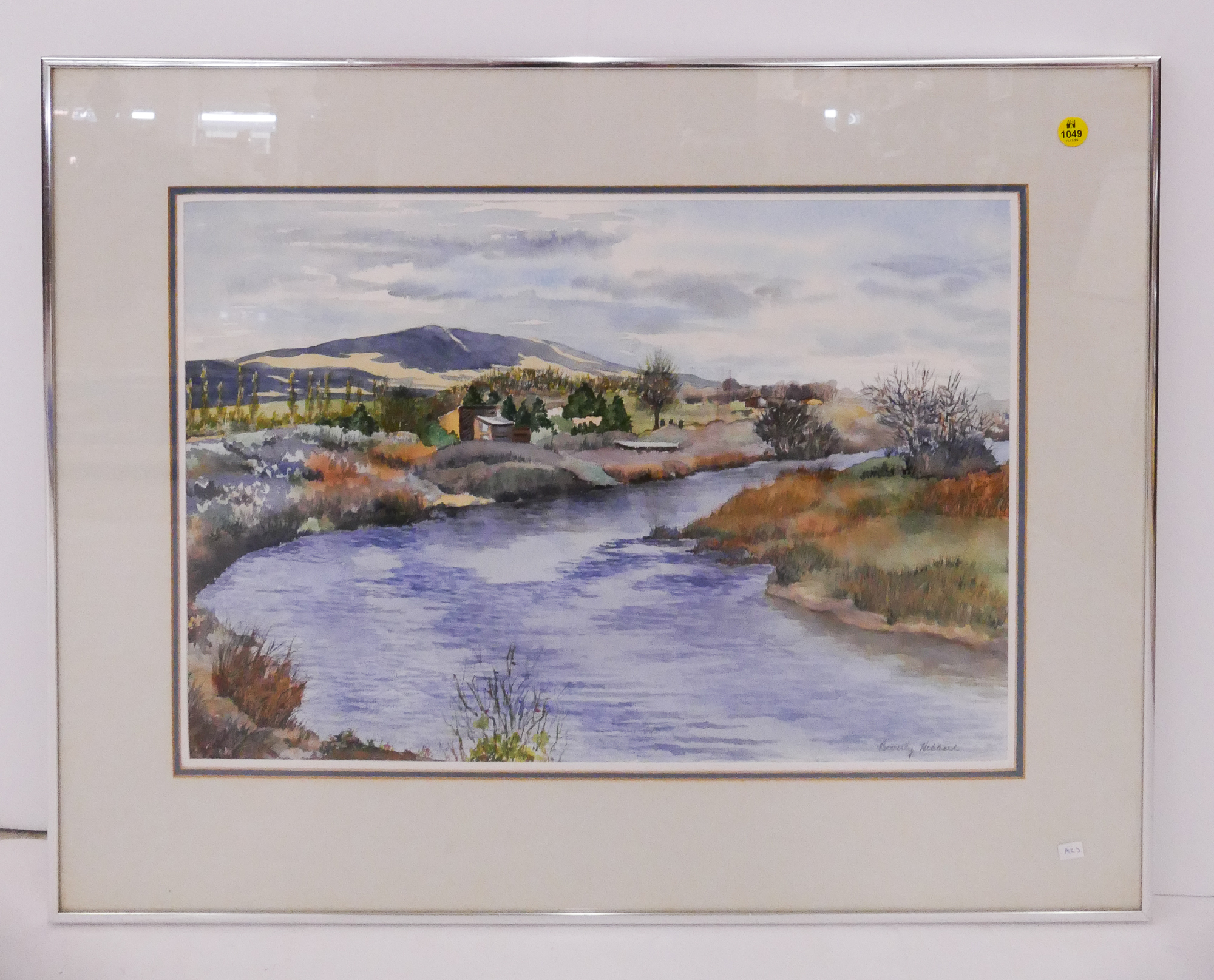 Appraisal: Beverly Hebbard WA Northwest River Scene Watercolor Painting- Framed x